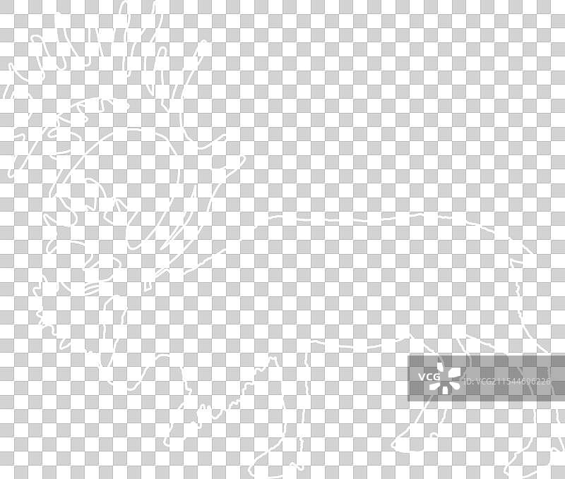 驯鹿线条轮廓剪影图片素材