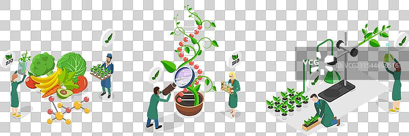 科学的三维等距平面图图片素材