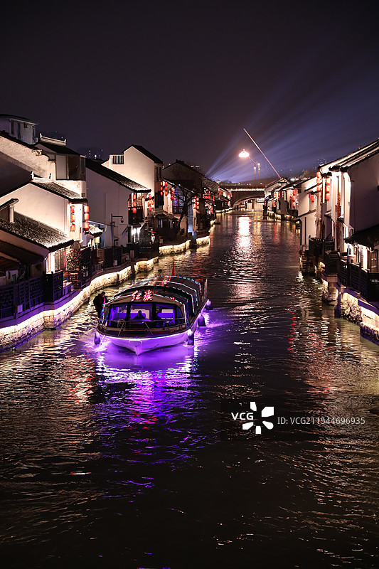 2025春晚分会场江南水弄堂南长街之夜图片素材