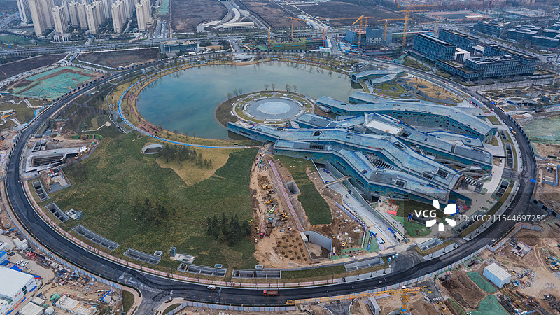 航拍西安未来之瞳图片素材