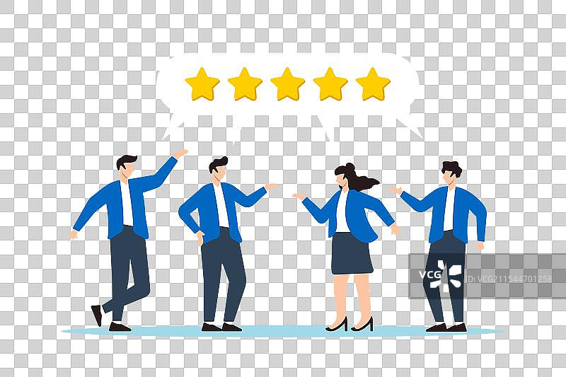 各种顾客给出的评论平面图图片素材