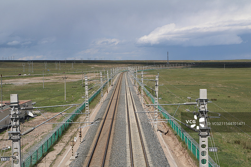 青藏铁路铁轨图片素材