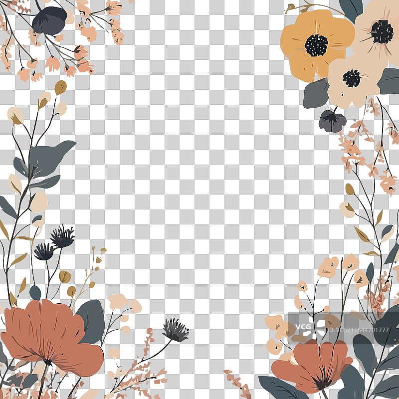 花卉邀请卡图片素材