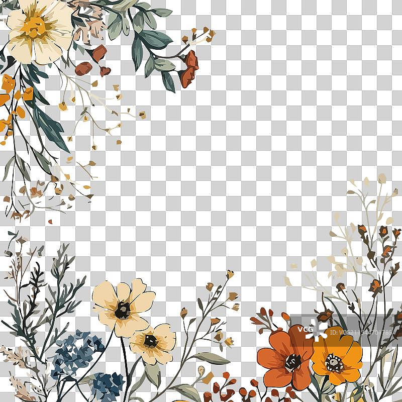 花卉邀请卡图片素材