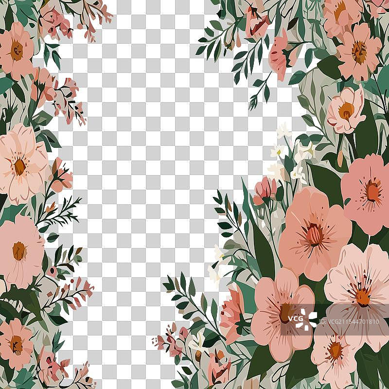 花卉邀请卡图片素材