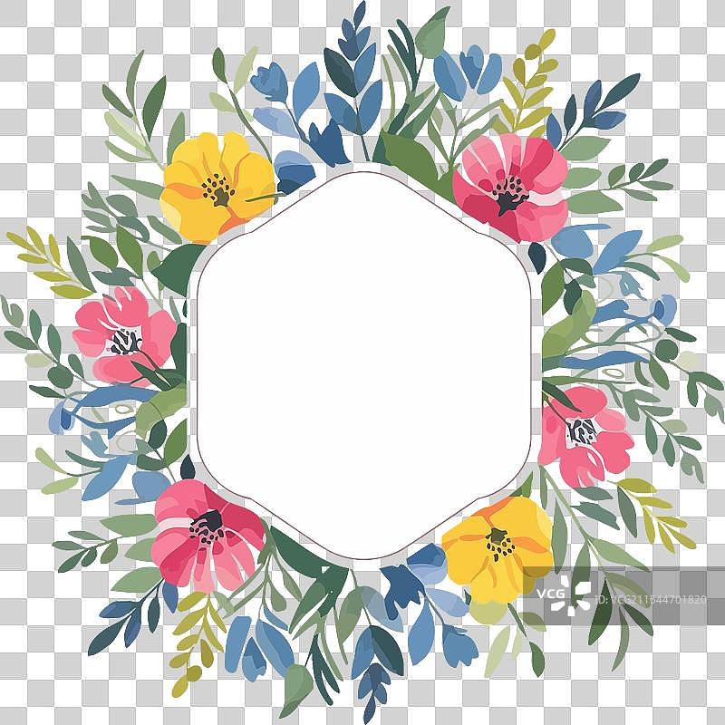 花卉邀请卡图片素材