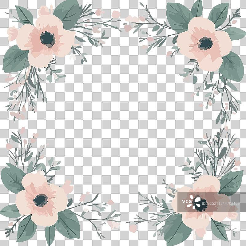 花卉邀请卡图片素材