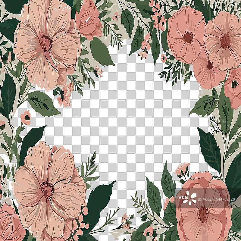 花卉邀请卡图片素材