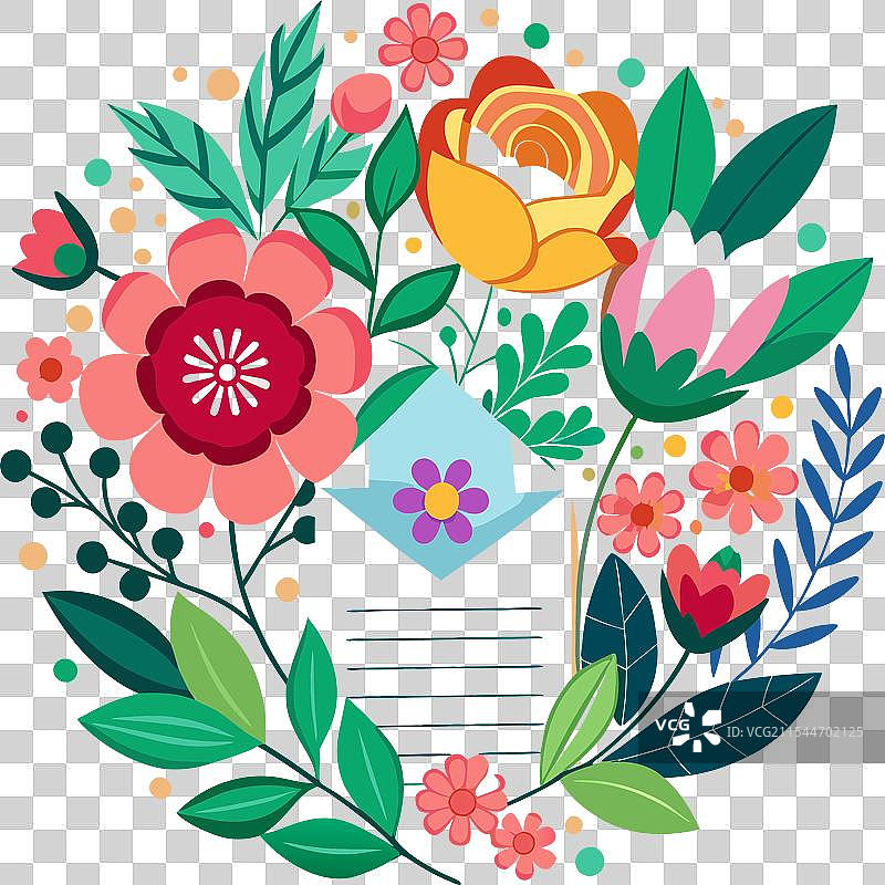 花卉邀请卡图片素材