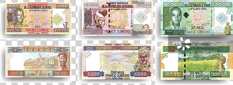 几内亚纸币的像素马赛克图案第二部分图片素材