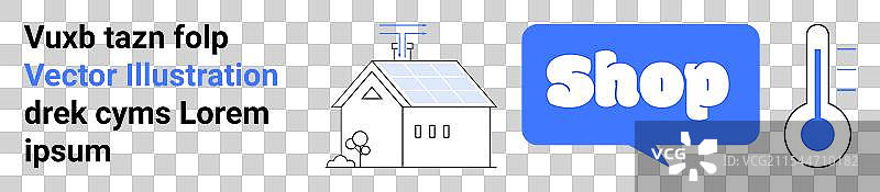 家庭购物与可持续性及温度图片素材