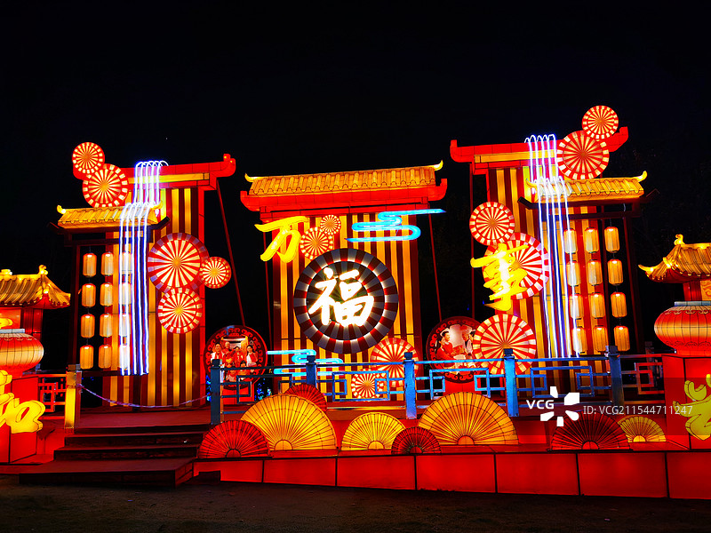 广西南宁青秀山新春灯展图片素材