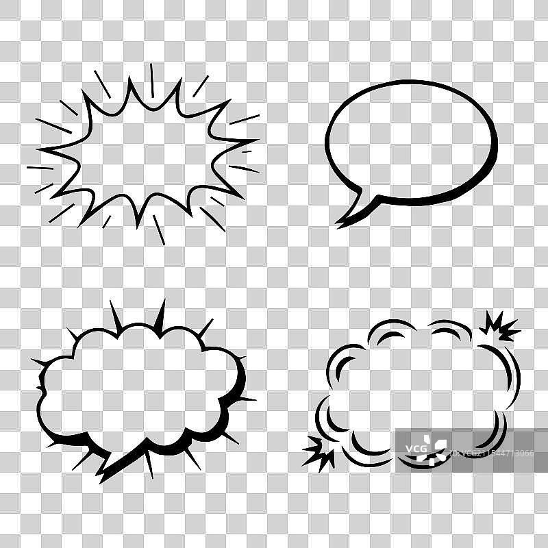 时尚的聊天图标模板标志集合图片素材