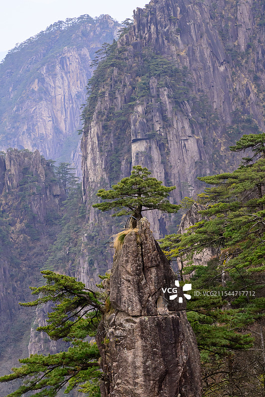 黄山风光梦笔生花图片素材