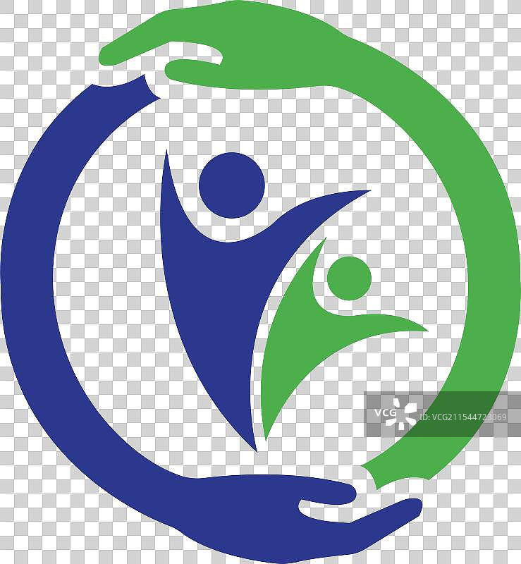 脊柱护理标志创意手与人设计图片素材