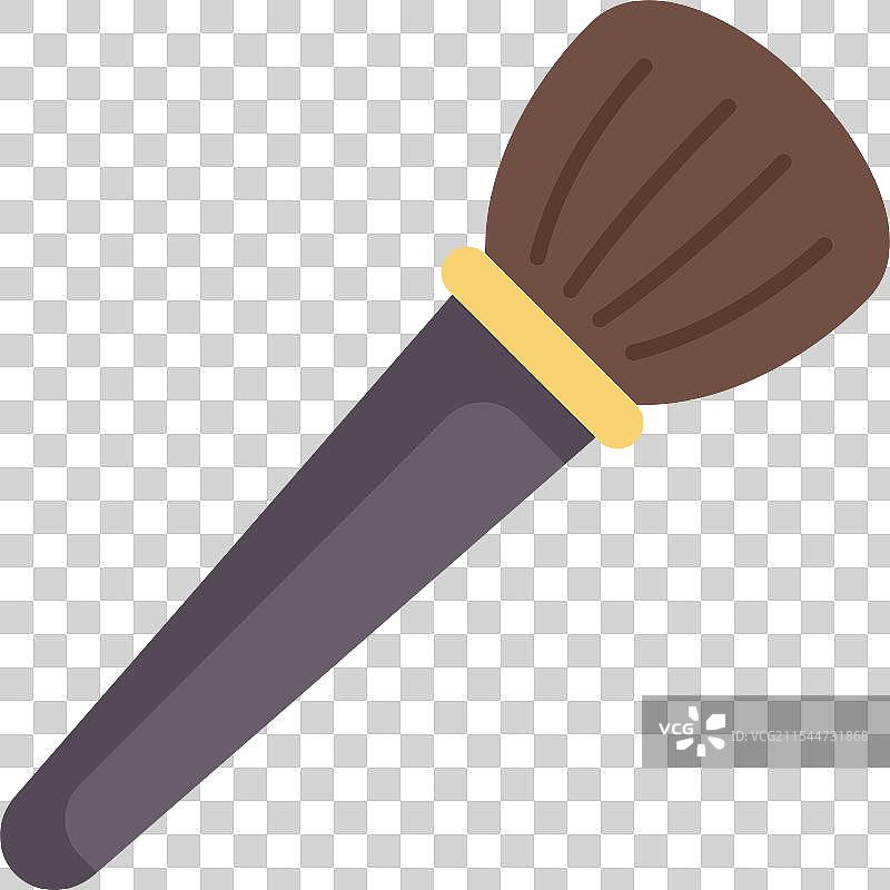 化妆刷为面部涂抹粉底粉图片素材