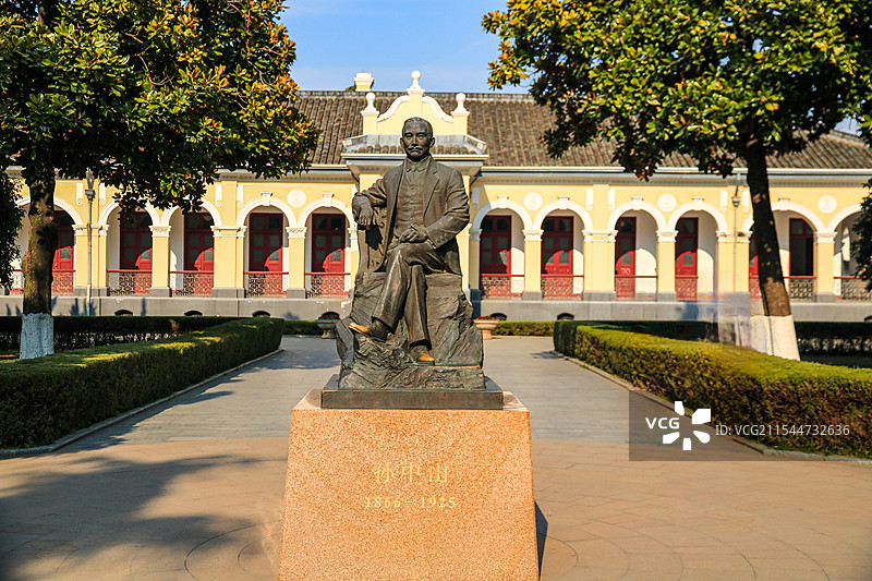 南京总统府内孙中山先生铜像图片素材