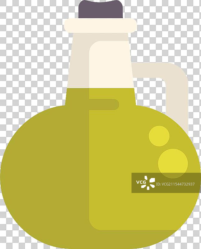 装有特级初榨橄榄油的带把手的油壶图片素材