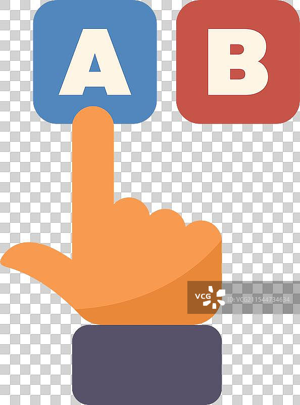 商人做出决策，选择选项A或B图片素材