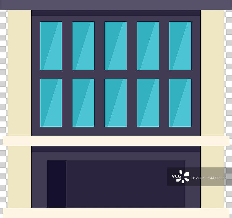 现代办公大楼，拥有大型窗户立面图片素材