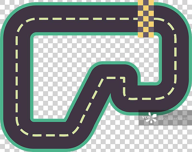 赛道上有方格终点线的公路图片素材