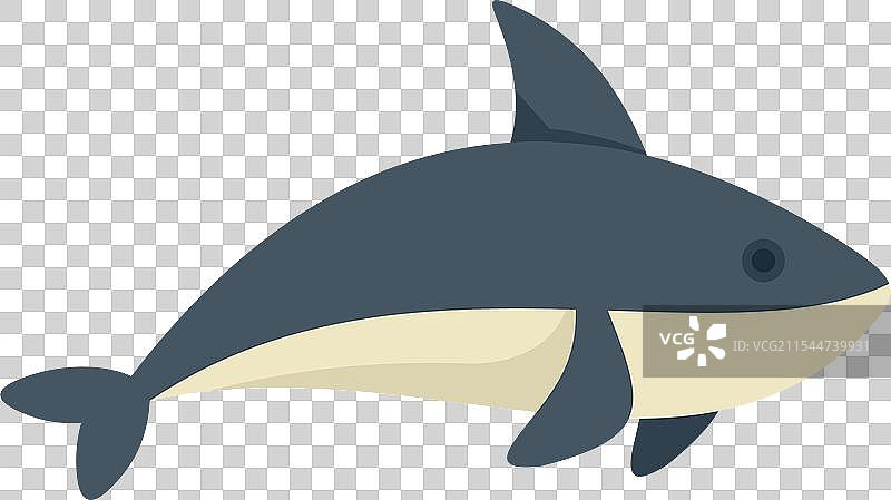 卡通鲸鲨在海洋中游泳图片素材