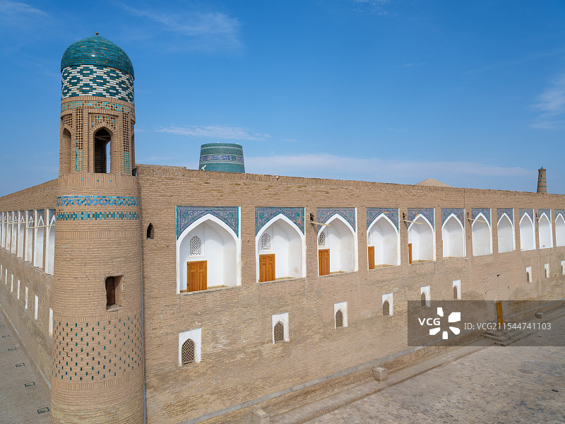 希瓦古城的古建筑现在是酒店图片素材