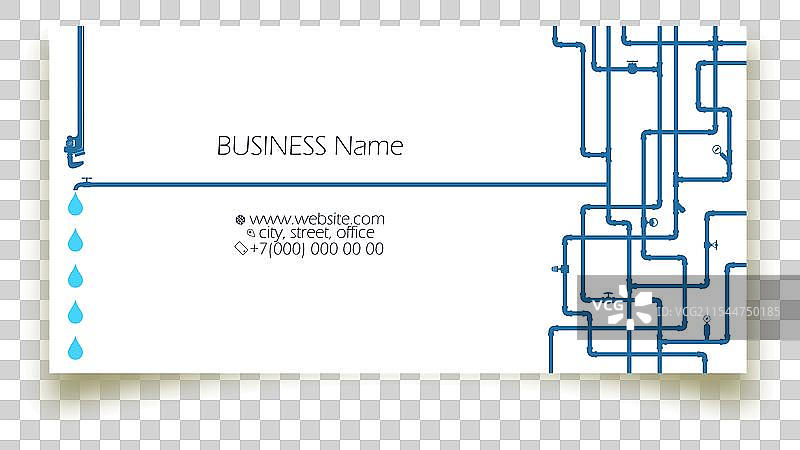 管道工名片设计概念图片素材