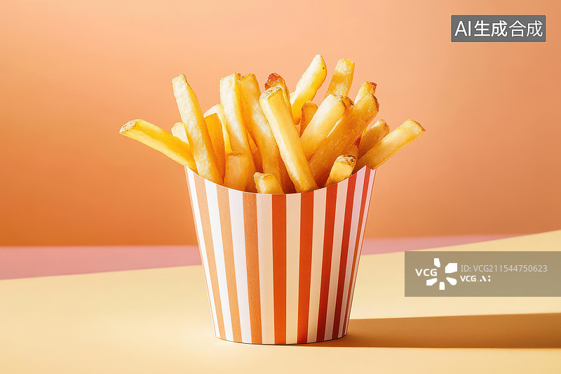 【AI数字艺术】一份薯条的特写图片素材