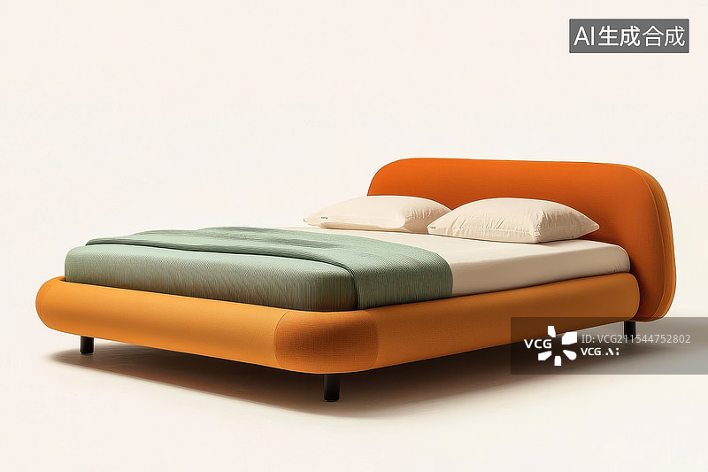 【AI数字艺术】双人床大床家具设计图片素材