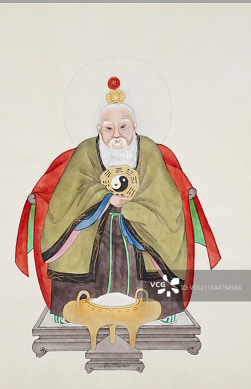 中国神话人物画像，太上老君图片素材