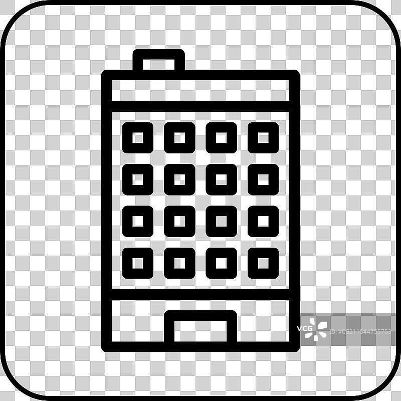 黑色边框建筑图标图片素材