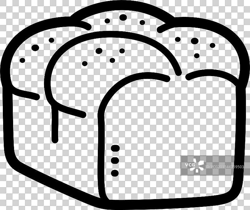 布里欧修 - 蛋糕和面包店图标图片素材