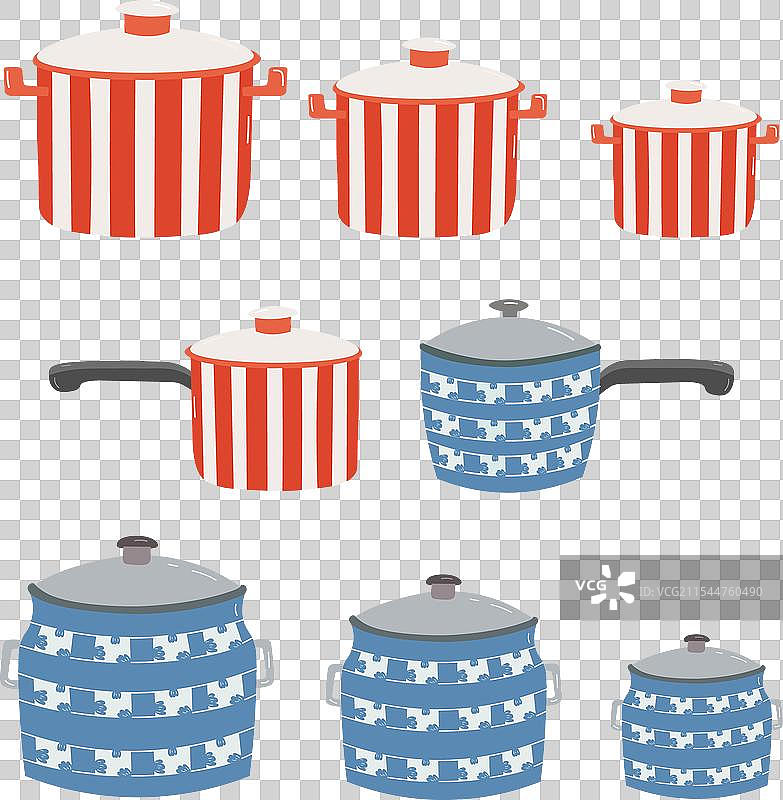 一组篝火在白色背景上图片素材