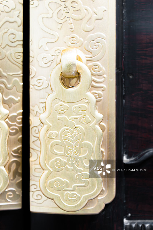 中式仿古铜把手、铜拉手图片素材