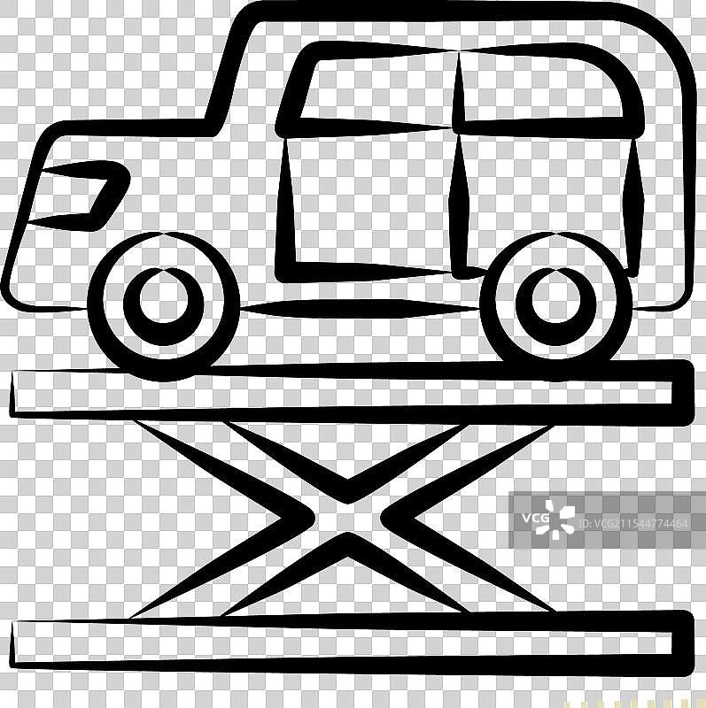 手绘的与车库相关的千斤顶图标图片素材