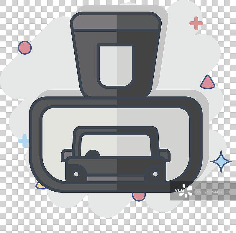 与车库符号相关的后视镜图标图片素材