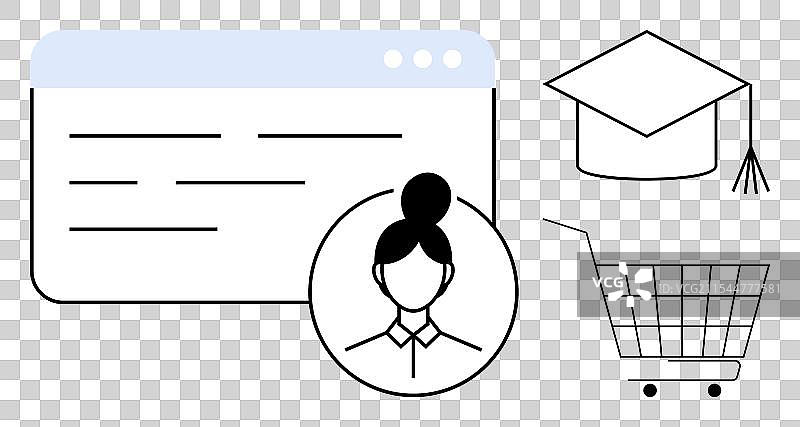 在线教育与电子商务的连接图片素材