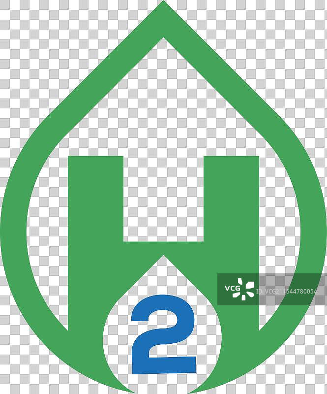 氢气H2滴logo图片素材