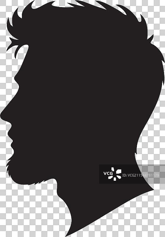 男性头部轮廓图片素材