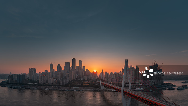 江城日落图片素材