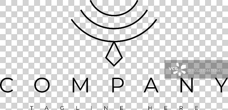 奢华项链珠宝标志设计图片素材