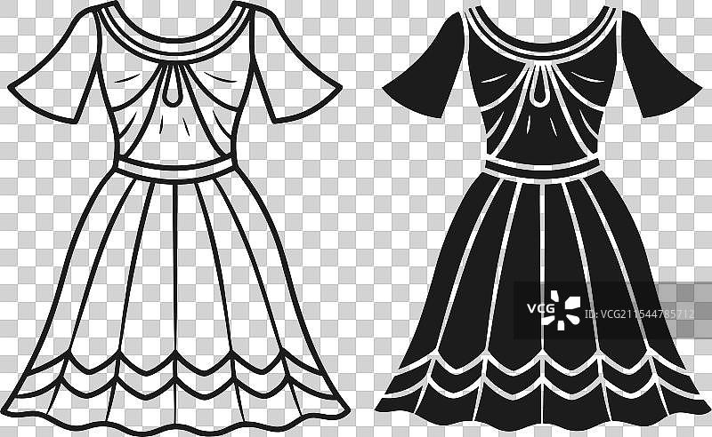 波西米亚风格连衣裙技术时尚图片素材