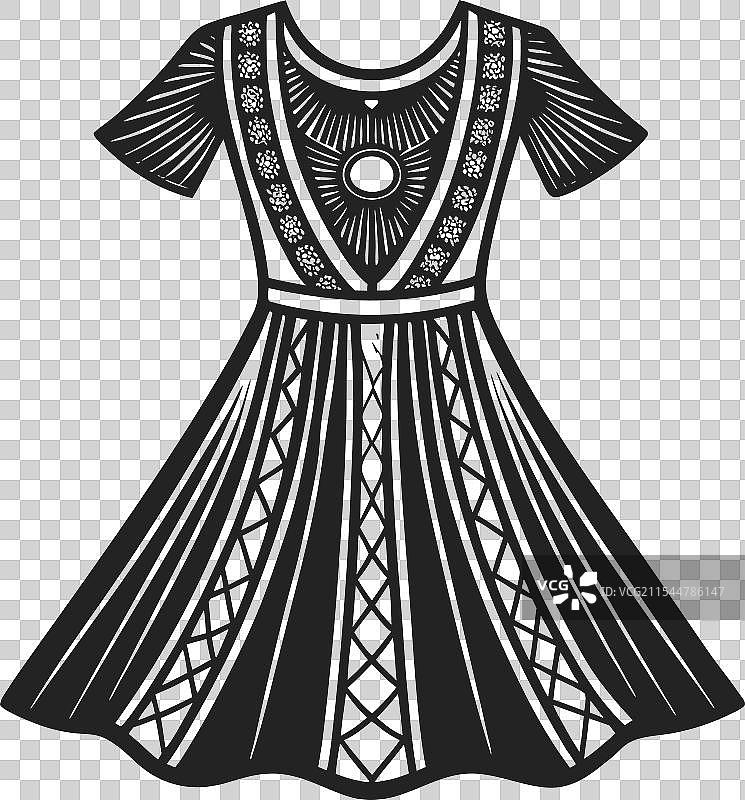 波西米亚风格连衣裙技术时尚图片素材