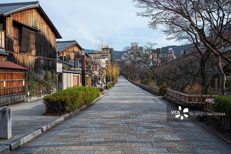 晨间花见小路图片素材