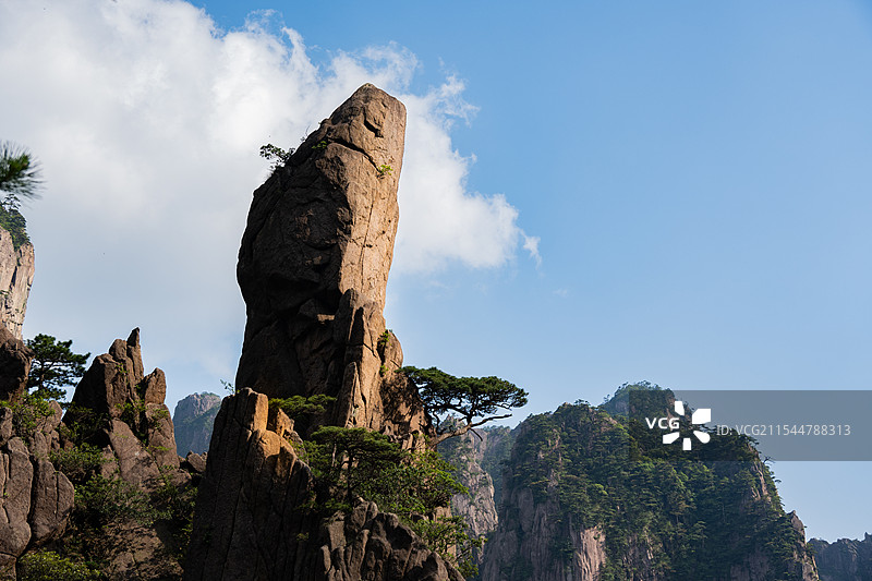 黄山飞来石图片素材