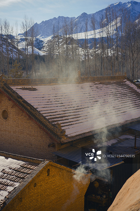 马蹄寺后院图片素材