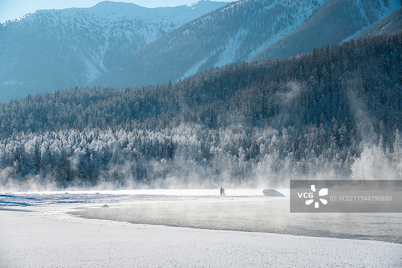 喀纳斯仙女湾晨图片素材