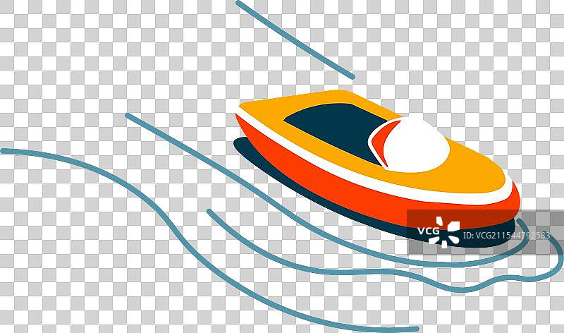 在开阔水域上进行快艇比赛图片素材