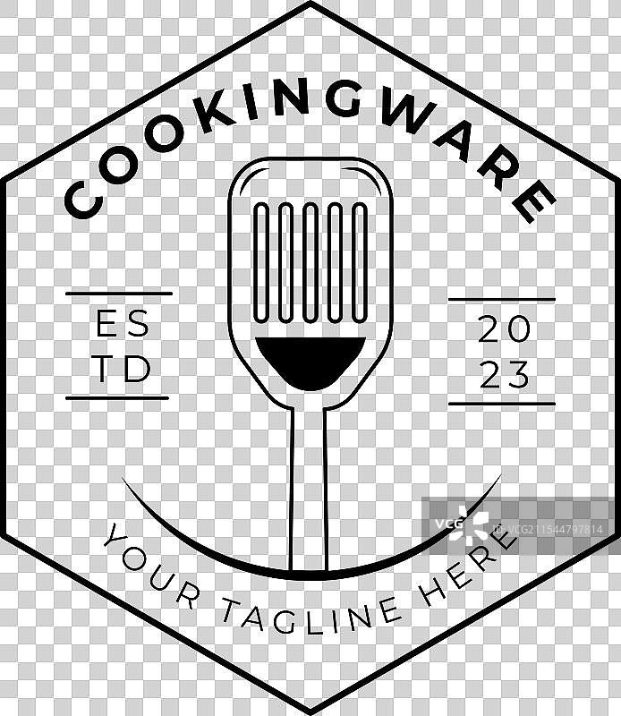 烹饪器具标志设计：铲子或勺子图片素材